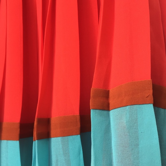 Orange and turquoise XXI dress. Sz Small - Picture 4 of 4